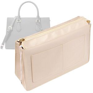 6963 Purse Organizer Insert with Zipper Hobo Handbags Shaper Insert 12